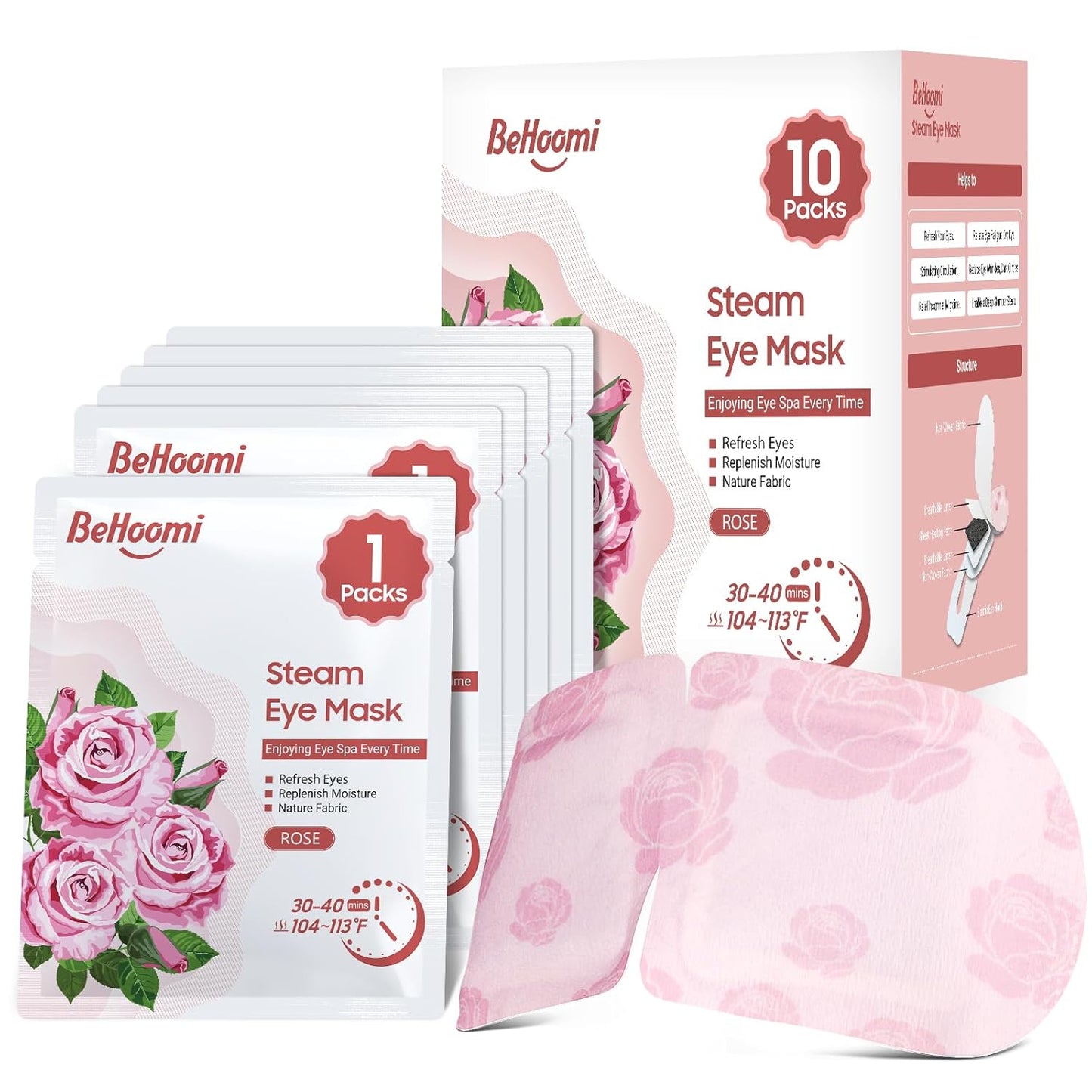 Steam Eye Mask - 10-Pack Self-Heating Disposable Spa Warm Compress | Relaxation Gifts for Women - Lavender Scent