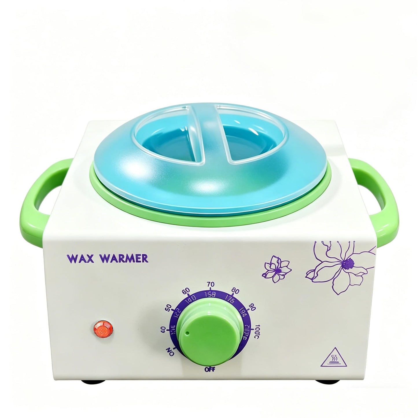 Wax Warmer for Hair Removal, Professional Waxing Heater Pot with Adjustable Temperature for Women Men, with 20 Wooden Wax Sticks(White-Single Pot)