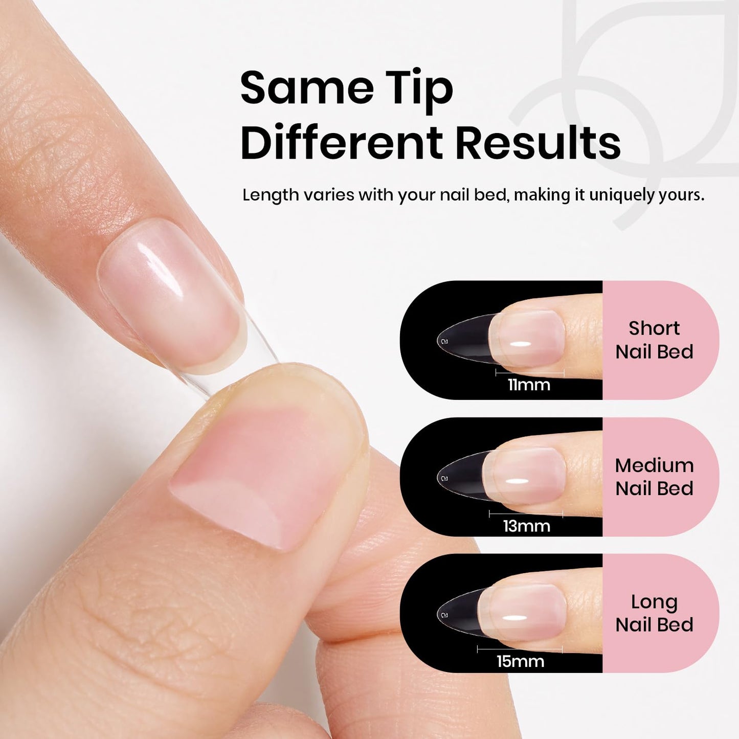 Beetles Gel Nail Tips Etch-X- Coffin Medium, 384pcs 12 Sizes, Pre-Etched Half Matte Full Cover Soft Gel Nail Tips, Press on False Nail Extension Acrylic Fake Nails, Easy DIY Salon Art