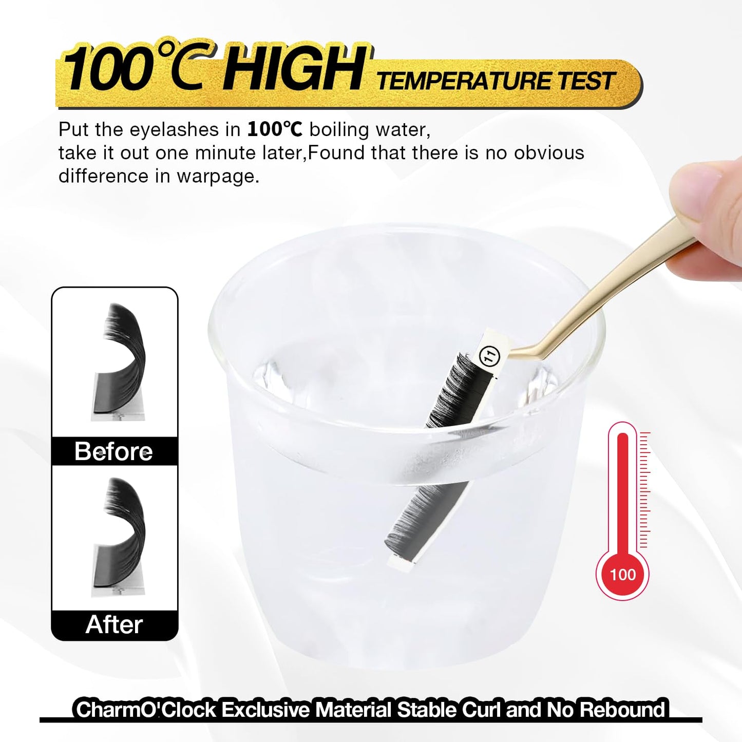 Cashmere Volume Lash Extensions - CC Curl 0.03mm Thickness | 8-16mm Mixed Length Trays, Super Matte Black Individual Eyelashes
