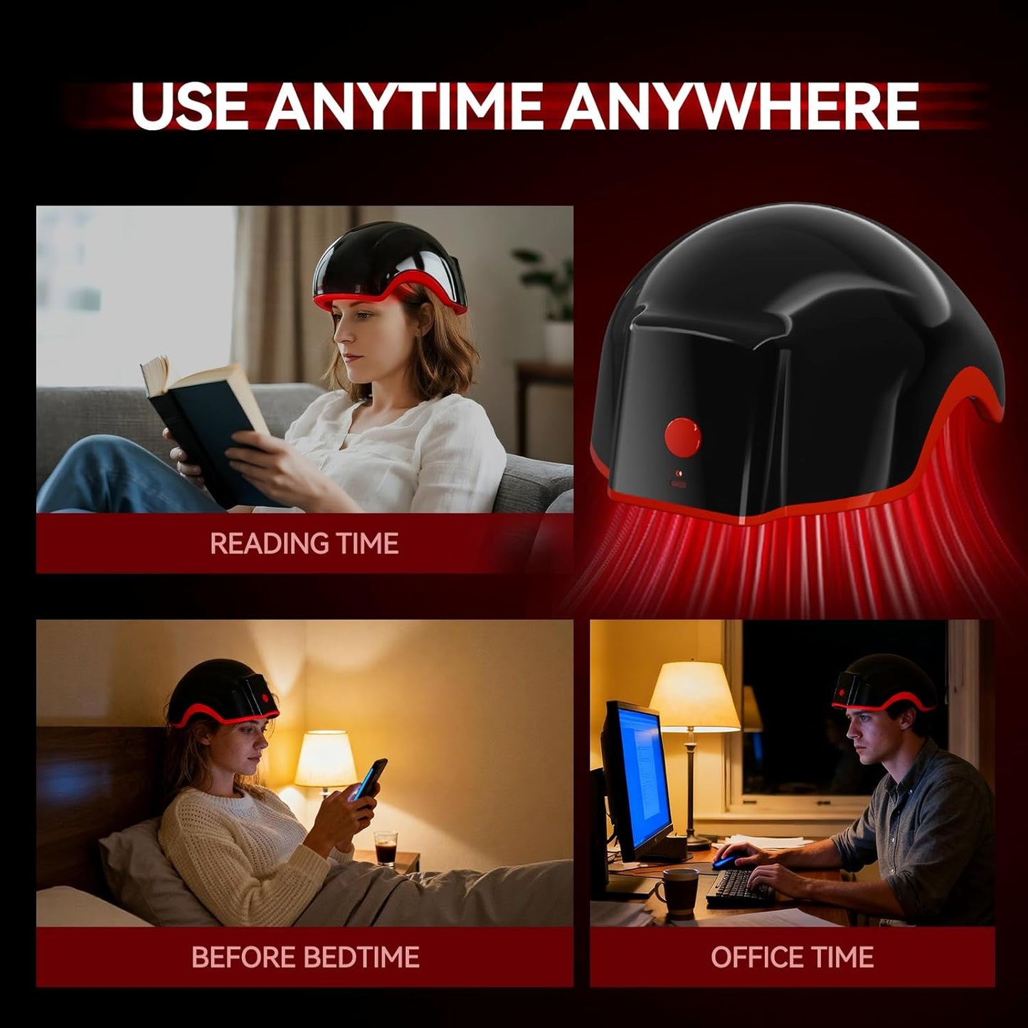 Laser Cap Hair Growth Device - FDA Cleared Red Light Therapy for Thinning Hair | Effective Alopecia Treatment for Men & Women