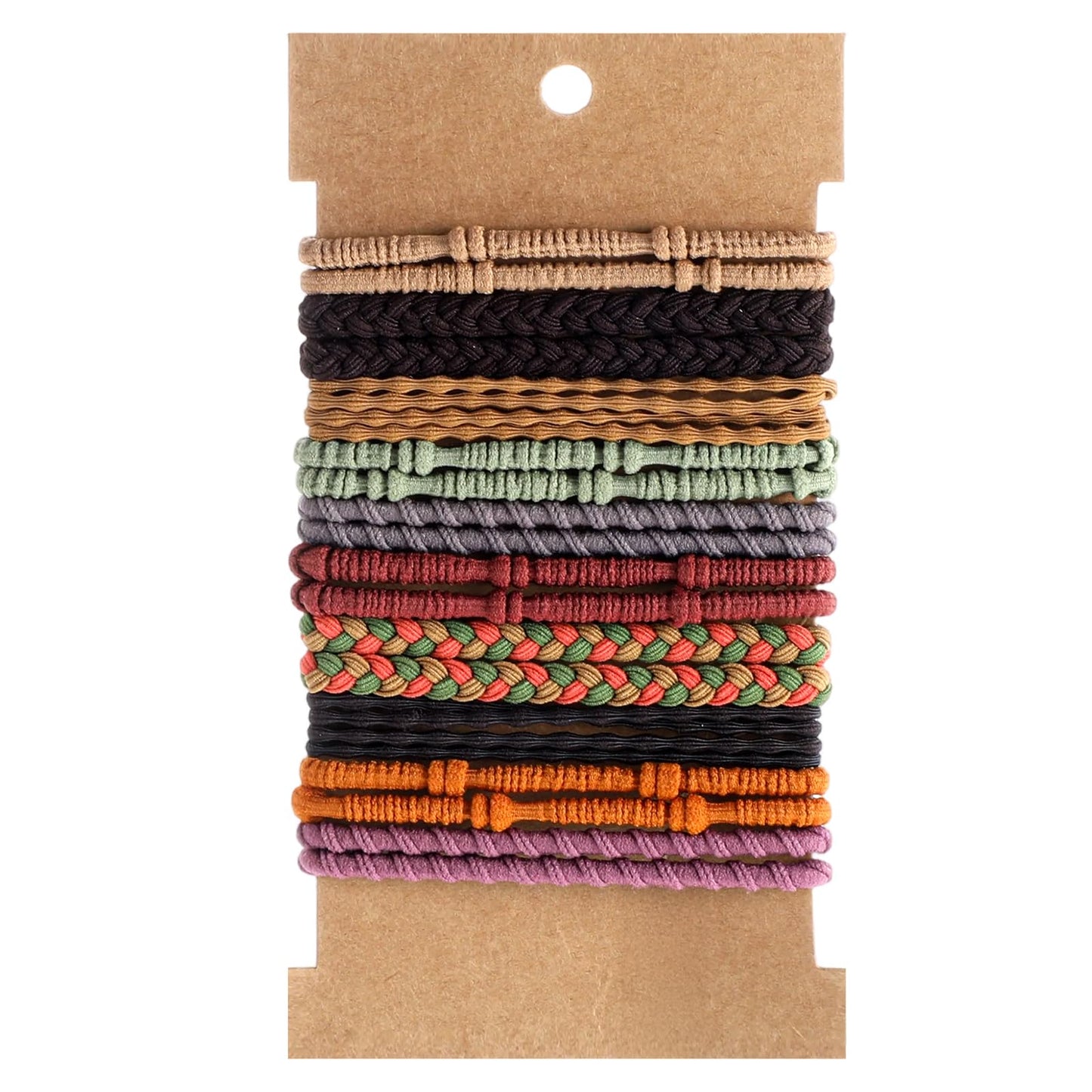 Ymapinc Hair Tie Bracelets for Women & Men - (20-Pack) Boho Ponytail Holders for Thick, Medium & Long Hair (10 Styles)
