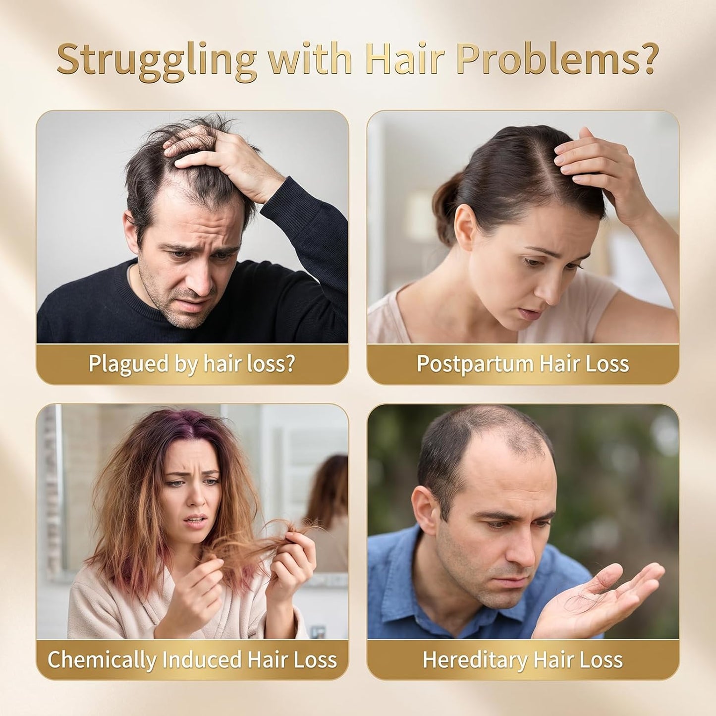 Hair Growth Serum Roll-On | 5% Minoxidil Gel for Men & Women - Anti Hair Loss Treatment (18ml)
