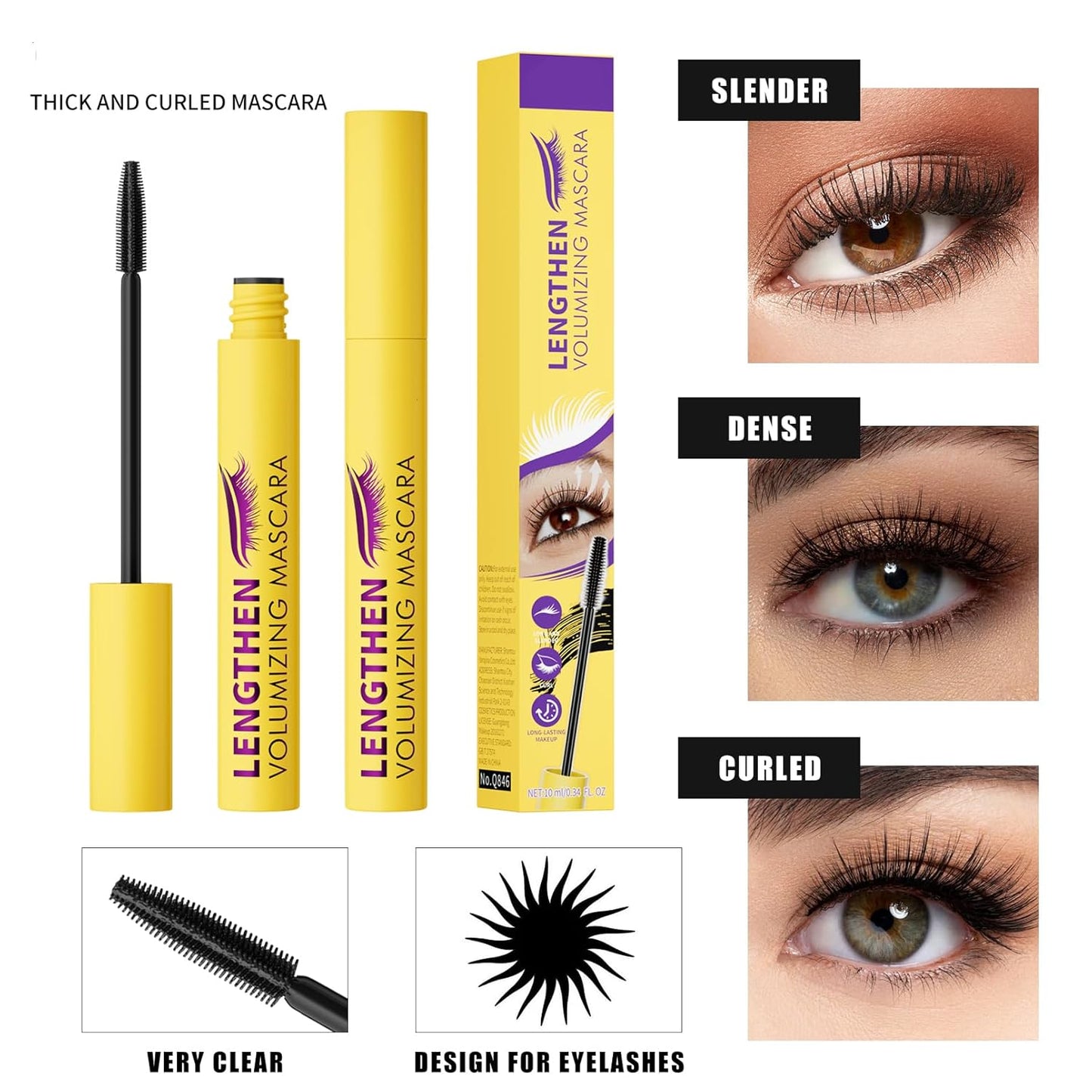 Bubble Mascara - Lightweight Volumizing Formula for Fluffy, Lifted Lashes | Jet Black, Smudge-Proof, Long-Lasting