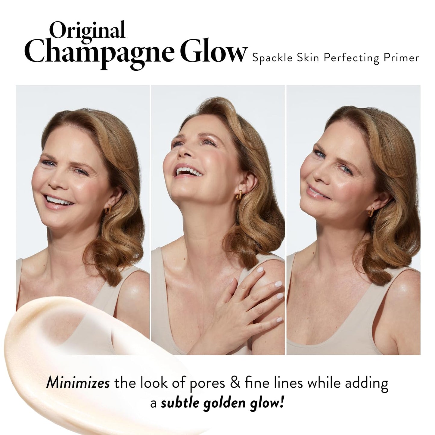 Laura Geller Spackle Primer - Champagne Glow Hyaluronic Acid Makeup Primer for Mature Skin | 2 Fl Oz