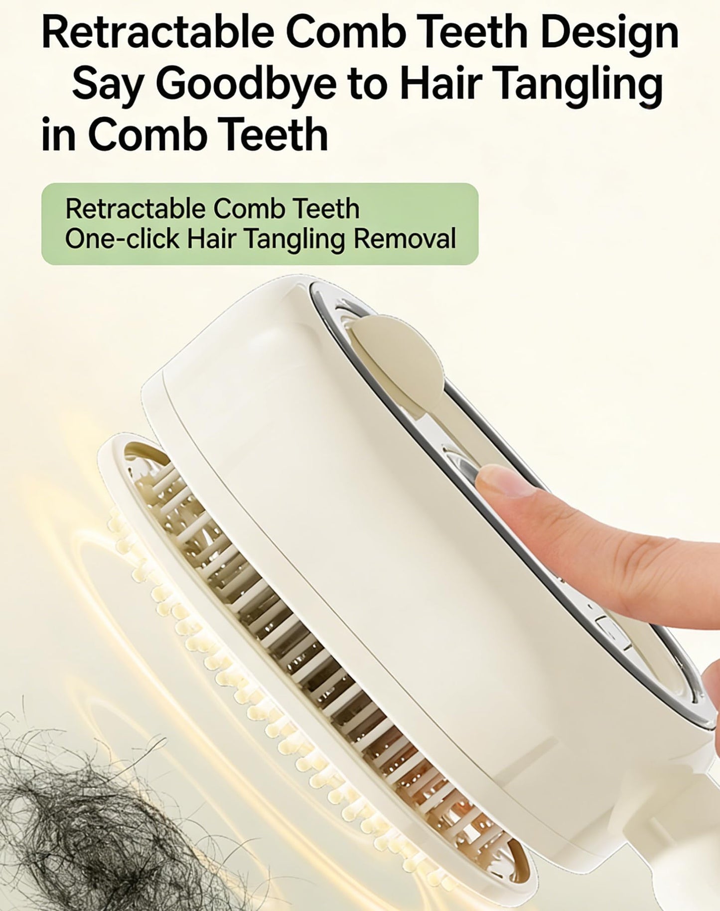 5 in 1 air cushion brush, Electric Spray Air Cushion Massage Comb for Women,Reduce Frizz, Smooth & Nourish, for Both Long/Short Hairs Home Spa Cleaning Grooming Styling Detangling (Beige)