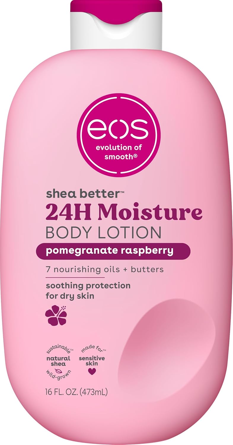 Eos Shea Better Body Lotion - Vanilla Cashmere, 24-Hour Moisture, Lightweight & Non-Greasy | 16 fl oz