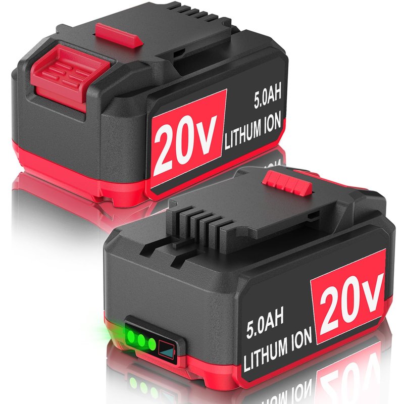 FSKE Premium Replacement for Bauer 20V Battery 1701C-B 1702C-B 1907C-B 2108C-B 2109C-B, 5.0Ah Compatible with Bauer Battery Power Tools 2Packs