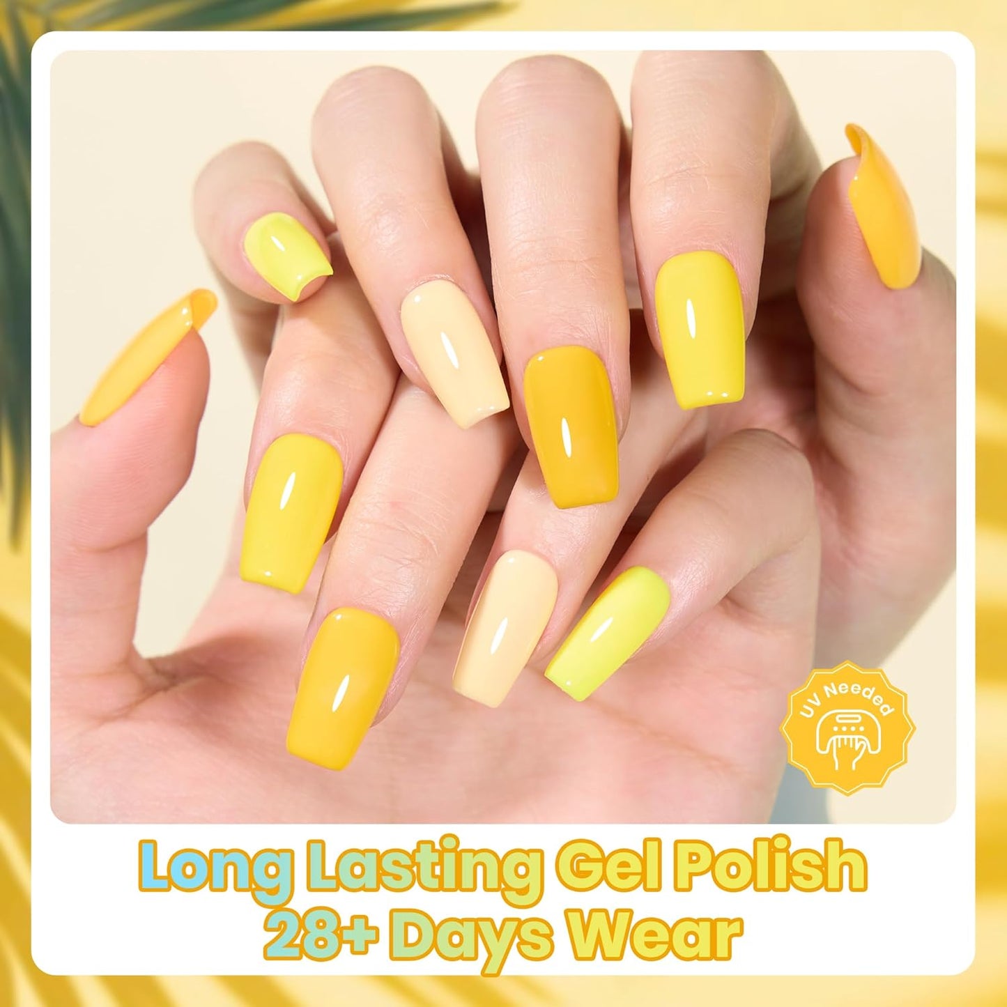 Beetles Yellow Gel Nail Polish Set - Amalfi Holiday | 6 Vibrant Summer Colors for Long-Lasting DIY Nail Art