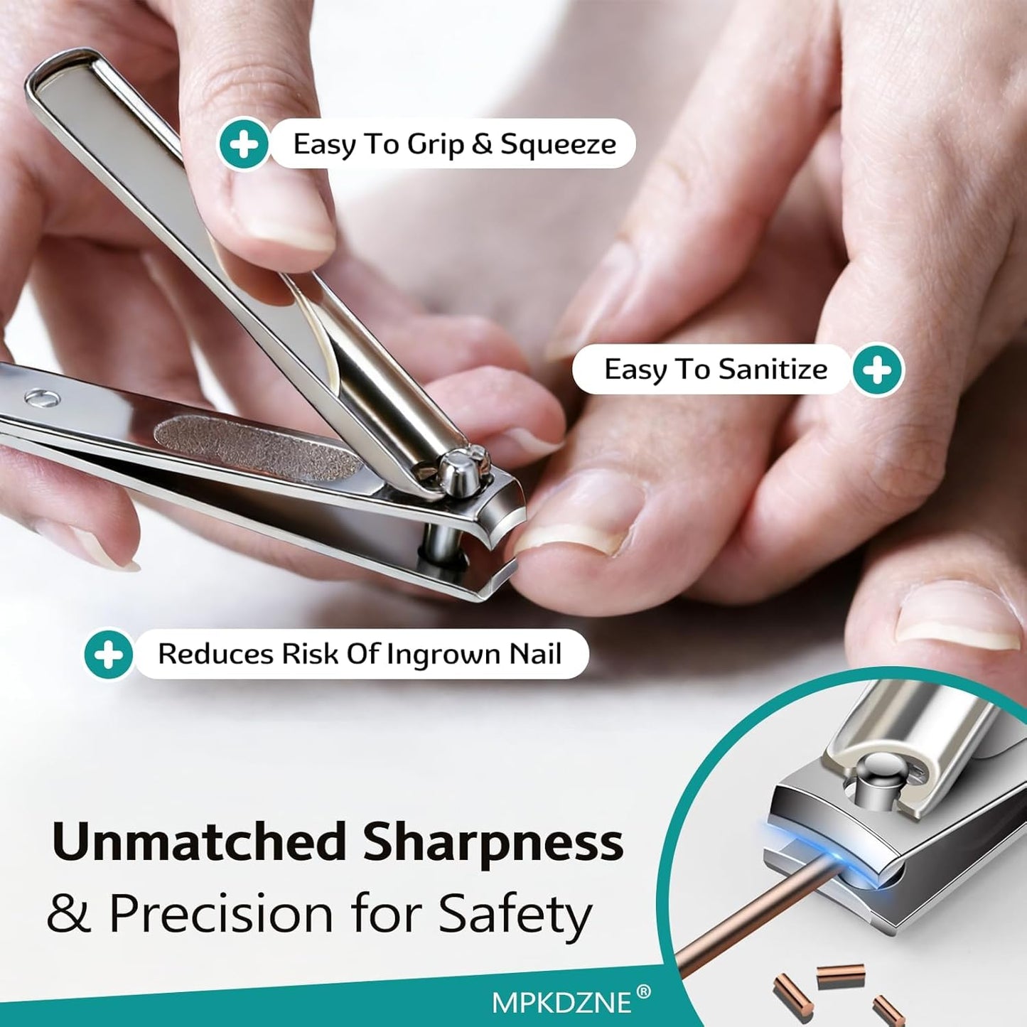 Nail Clippers Set, Fingernail and Toenail Clipper Cutters Kit