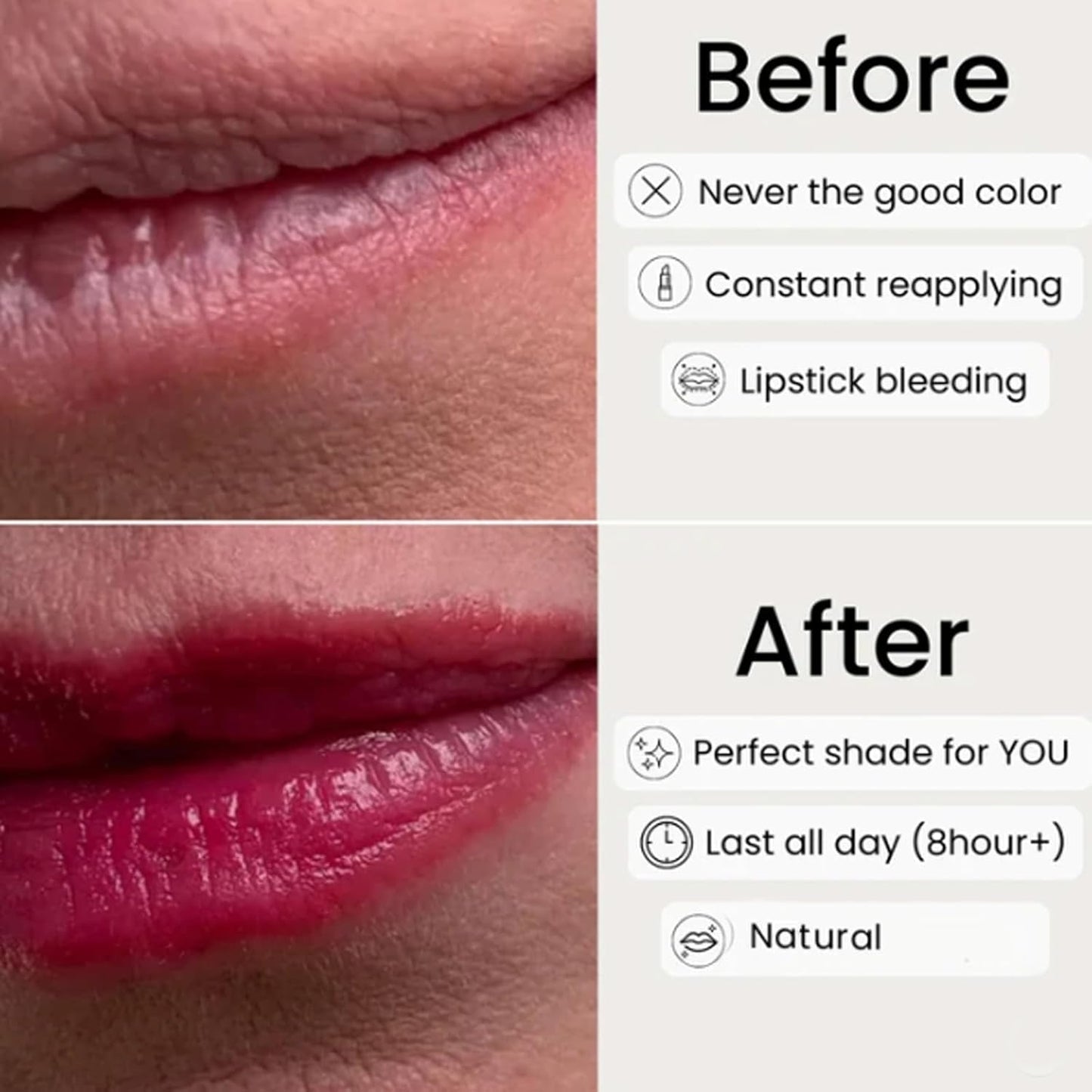 Color Changing Lipstick - pH Adjusting, Transferproof Formula for Mature Women | Long-Lasting Moisturizing Clear Lipstick (1 Pc)
