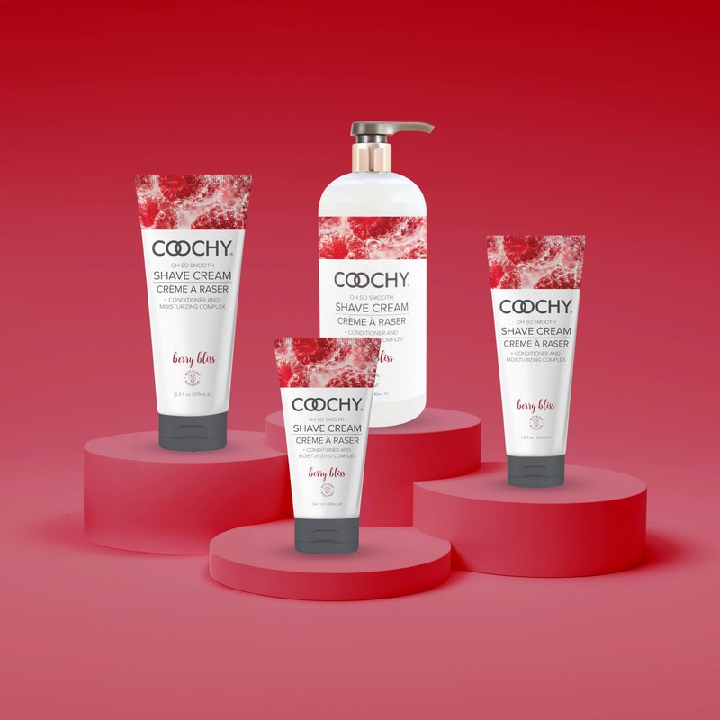 Coochy Shave Cream - Moisturizing Shave Lotion - Gentle Intimate Shaving Cream - For Bikini Area, Underarms, Legs & More - Rash-Free, Hydrating Formula - Berry Bliss - 7.2 oz