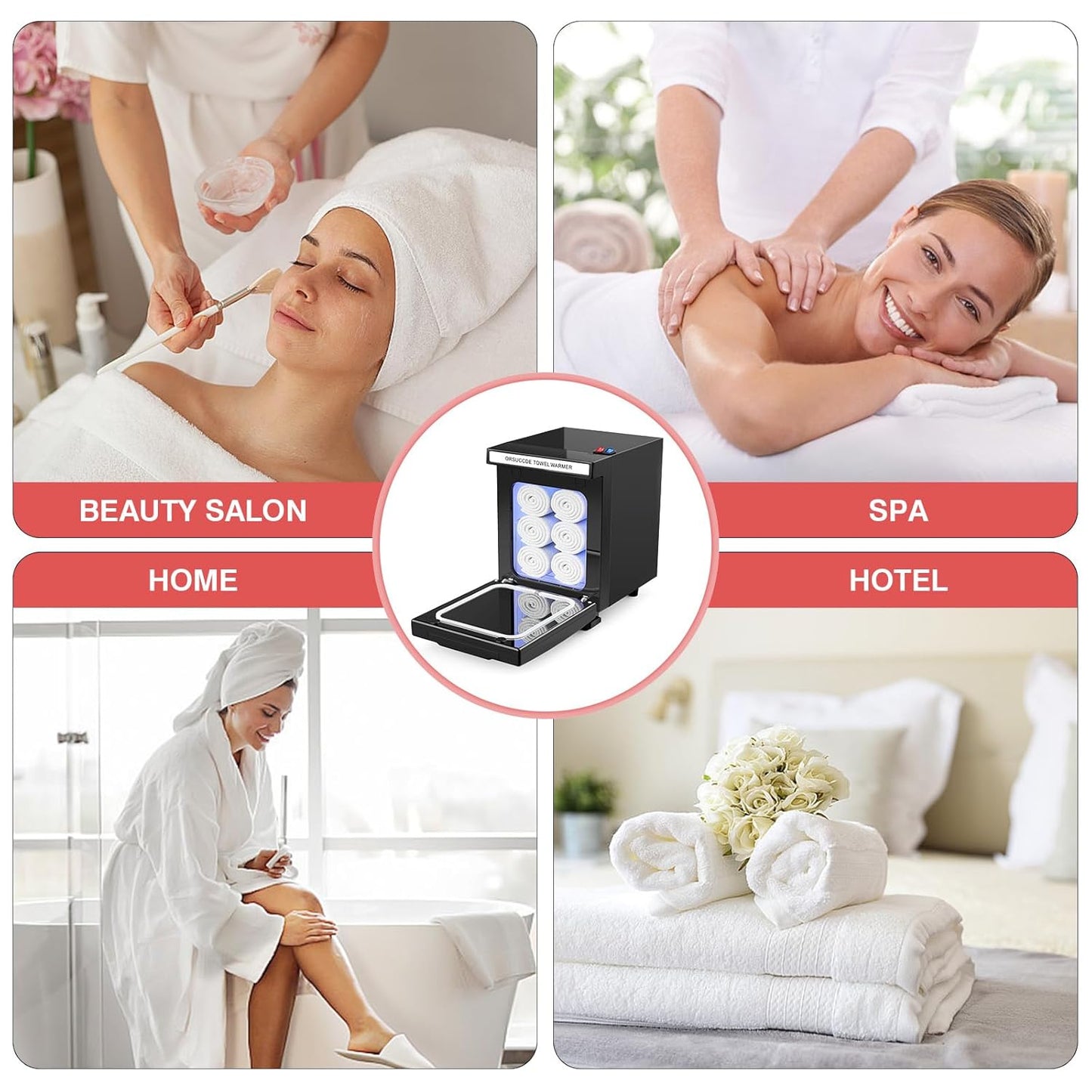 Towel Warmer - Professional Mini Towel Heater for Spa & Salon | 5L Black Cabinet