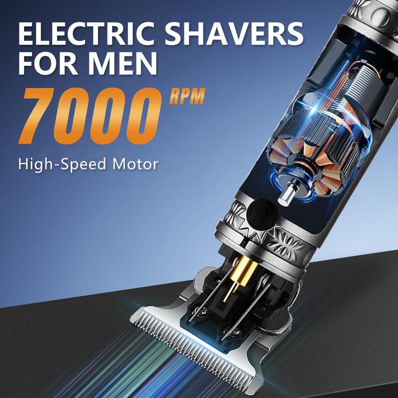 Saoilli Hair Clippers for Men, Zero Gapped Grooming Kit Cordless Rechargeable Edgers Clippers Beard Trimmer Shaving Kit with LCD Display, Easy Cleaning Travel & Home Use Gifts for Men（1 Pack）