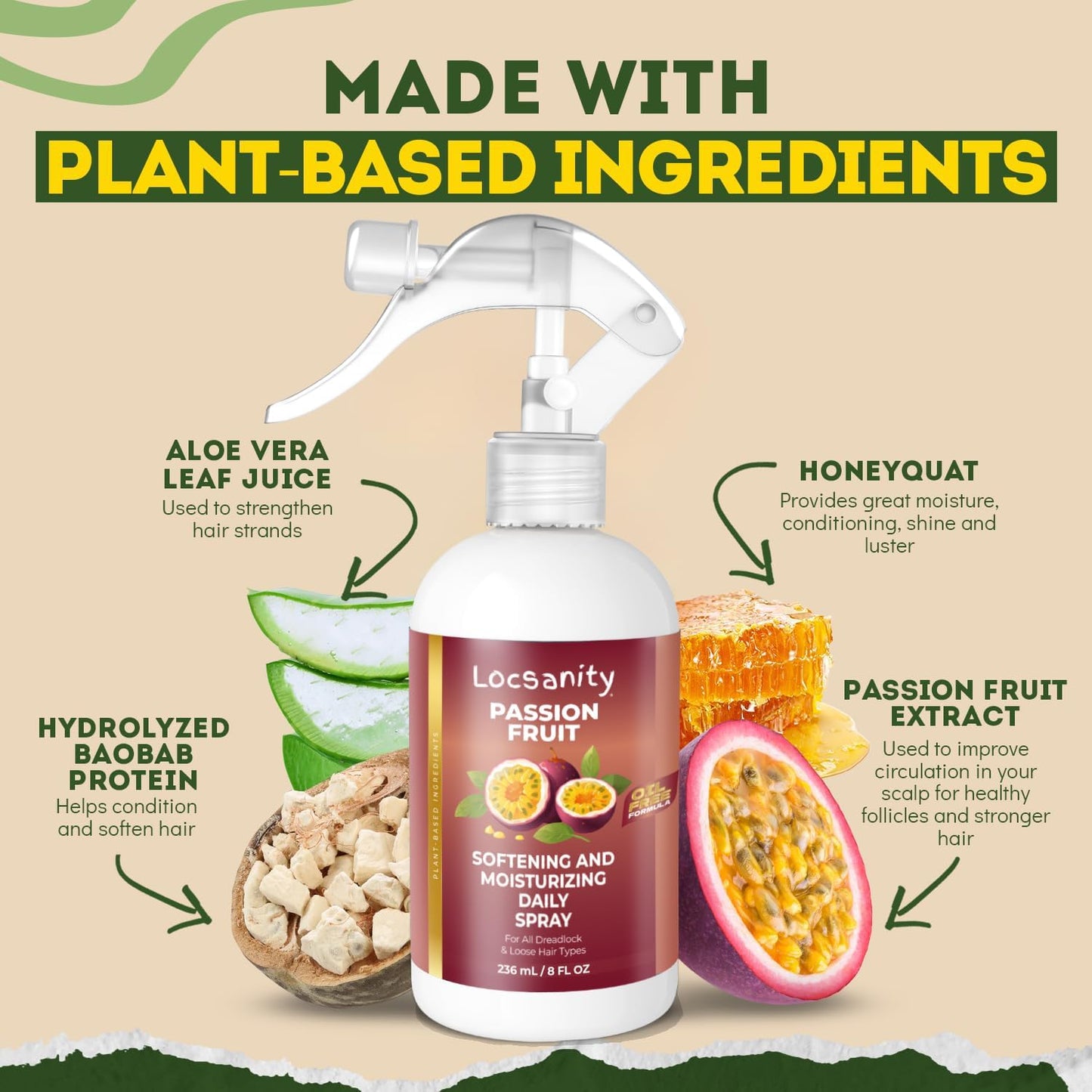 Locsanity Loc Retie Bundle - 3-Piece Maintenance Kit for Sisterlocks, Microlocs & Locs | Includes Retightening Tool, Passion Fruit & Cinnamon Mint Sprays
