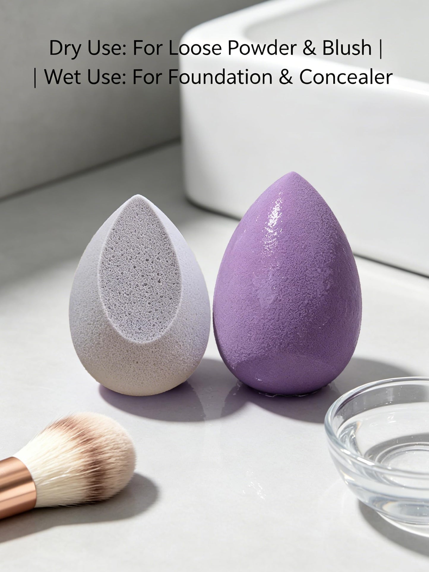 4-Pack Makeup Sponges, Latex Free Vegan & Cruelty-Free Beauty Blenders for Liquid Foundation & Cream – Dense Texture for Flawless Application