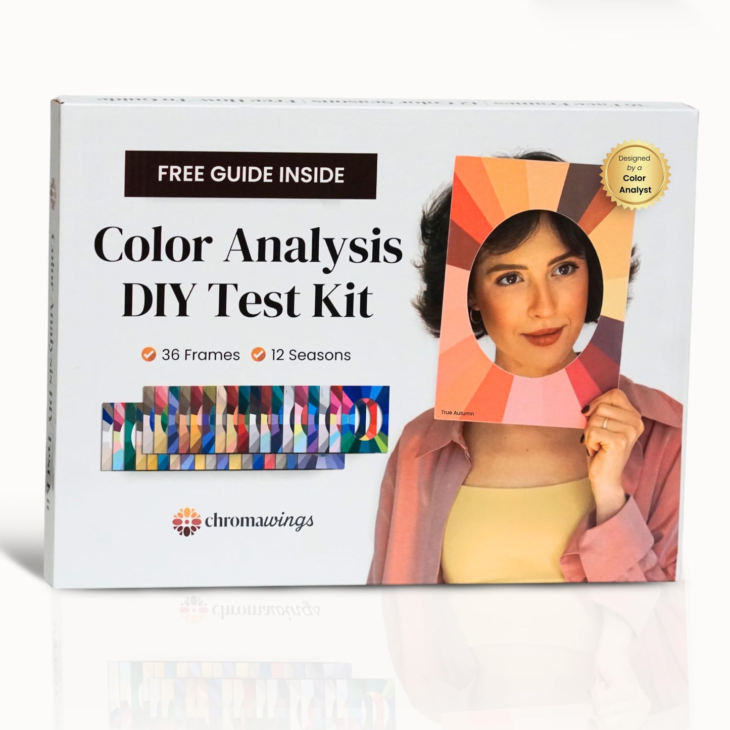 Color Analysis Draping Kit – Find Your Season at Home | DIY Color Analysis | 36 Face Frames + Step-by-Step Guide | 12-Season System | Chromawings