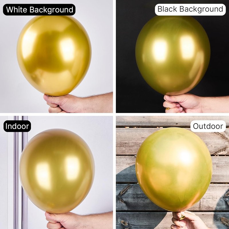 Gold Latex Helium Balloons - 50pcs 12 Inch for Birthday, Wedding, Baby Shower & More | Elegant Gold Party Decorations