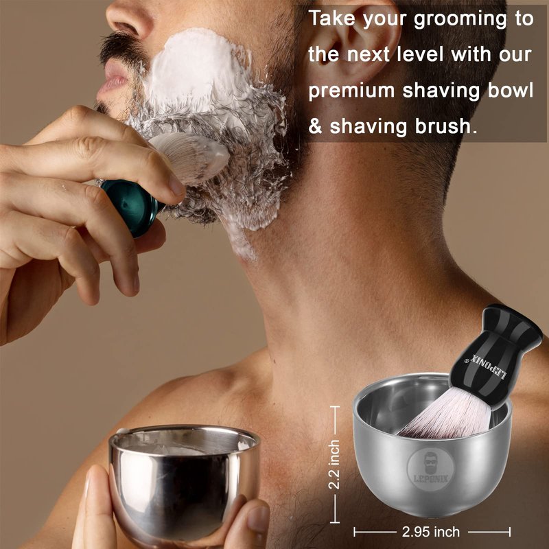 Mens Shaving Kit, The Ultimate Secret Santa Gift Set - Include Shaving Soap, Brush, Cream & Bowl – Premium Aftershave Christmas Gift Set for Him, Husband, Boyfriend – Ideal Grooming Essentials