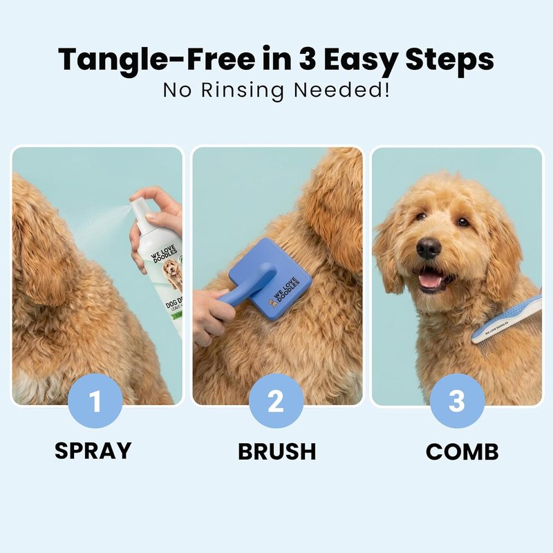 Dog Detangler Spray - Leave-In Conditioner for Dogs | Dematting & Tangle Remover - Lavender Scented 8oz