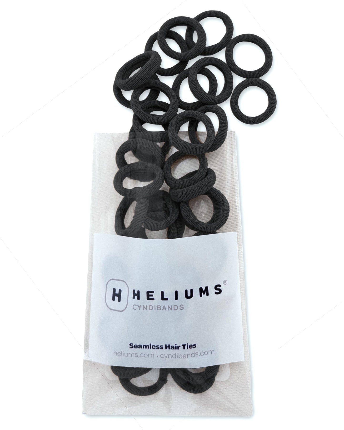 Heliums Extra Small Hair Ties No Damage - Mini 0.7 Inch Tiny Soft Seamless Hair Bands for Toddlers, Braids, Kids Ponytails- 40 Count