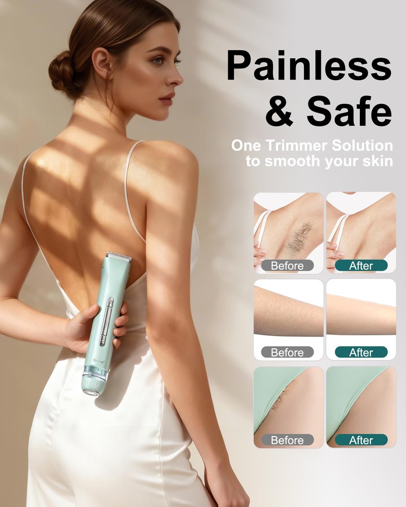Electric Razors for Women | Dual Head Electric Shaver for Ladies for Facial Hair Removal, IPX7 Waterproof, Painless & Flawless, USB Rechargeable, for Face, Bikini, Body, Leg