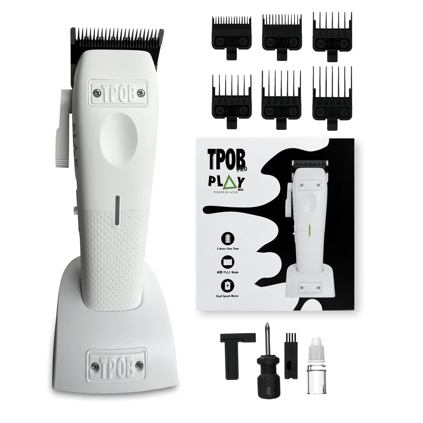 TPOB Mini Play Professional Hair Clippers (White)