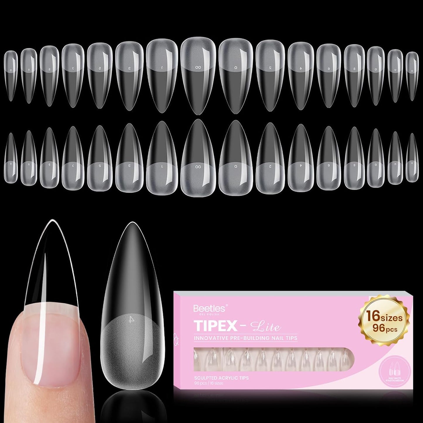 Beetles Nail Glue Gel - 20g No Wipe Formula for Instant Apex Nail Tips | Flat-Nail Friendly, UV/LED Cured