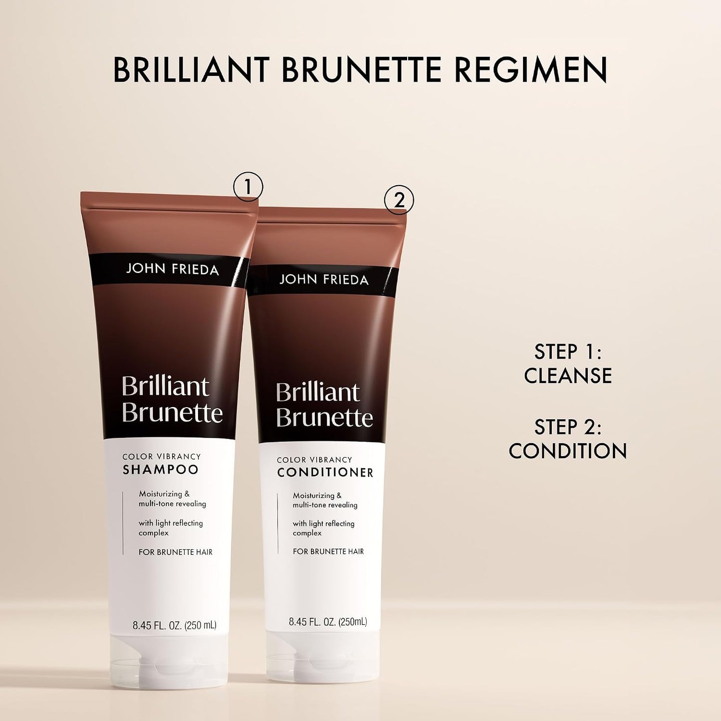 Brilliant Brunette Color Vibrancy Shampoo - Nourishing Formula for Rich Color | 8.45 Fl Oz, Pack of 2
