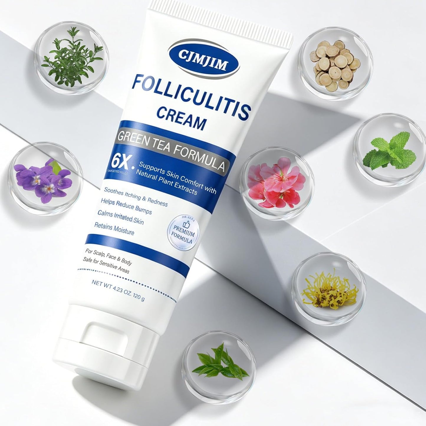 Folliculitis Care Cream - Soothing Formula for Razor Bumps & Ingrown Hairs | 120g