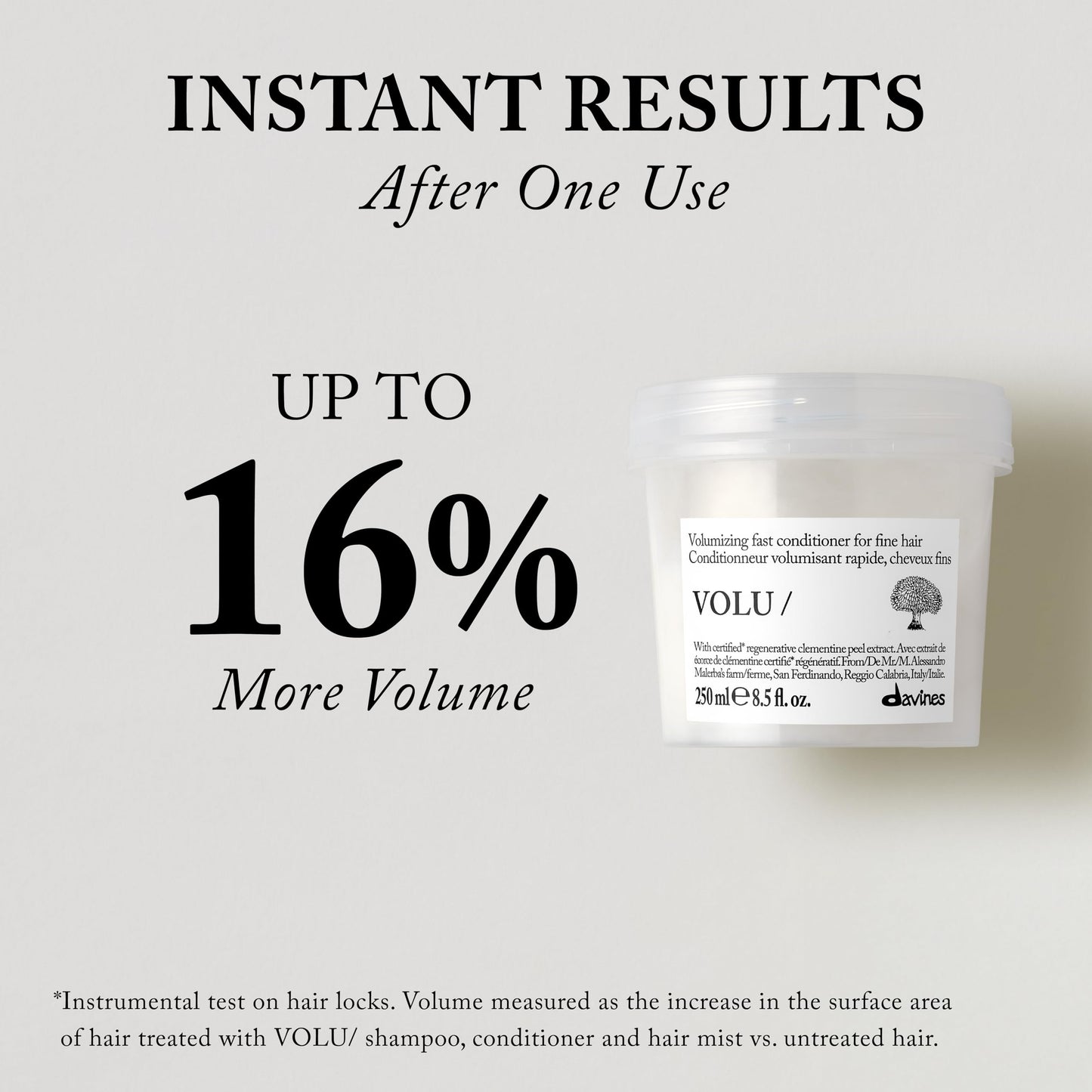 Davines VOLU/Conditioner, Volumizing Conditioner for Fine Hair, 8.5 Fl oz.