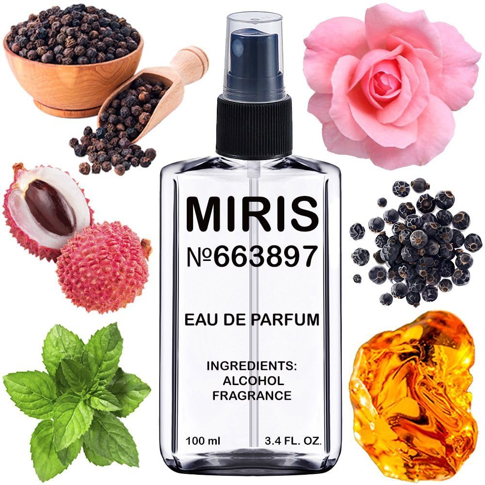 MIRIS No. 663897, Inspired by Rose 1969, Long-Lasting Unisex Eau de Parfum for Women & Men, Spray 3.4 Fl Oz / 100 ml