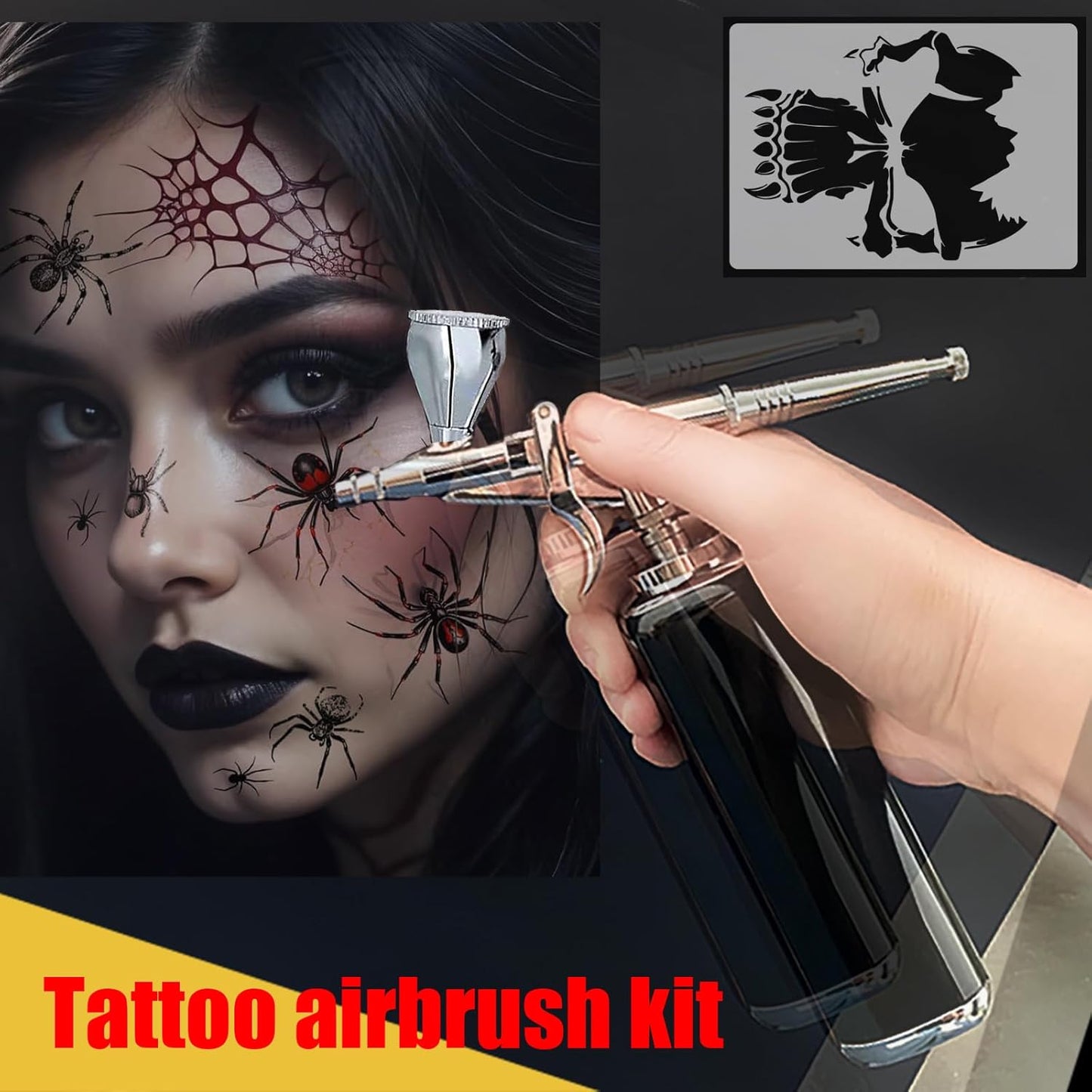 Portable Airbrush Kit - High Air Flow Cordless Compressor for Makeup, Nail Art, Tattoo | Mini Handheld Design