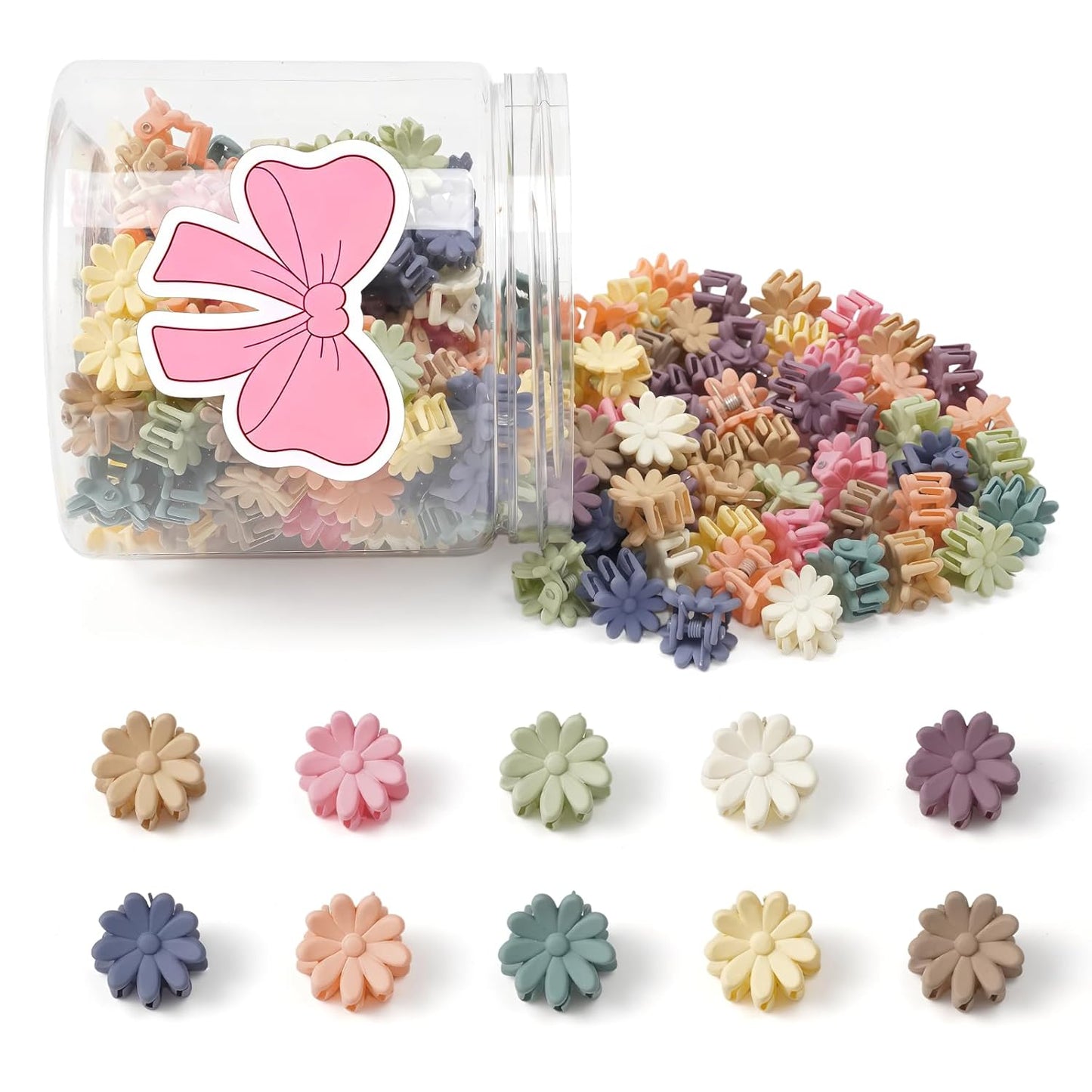 Mini Flower Hair Clips - 150 PCS Cute Barrettes for Women | Y2K Small Claw Hair Accessories
