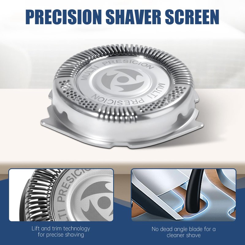 6pcs SH50/52 Replacement Heads Compatible with Philips Norelco Series 5000,Pt8xx, Pt7xx, At8xx, At7xx, S5xxx Elctric Shaver,Replacement Blades for Philips Norelco 5000 Replacement Heads