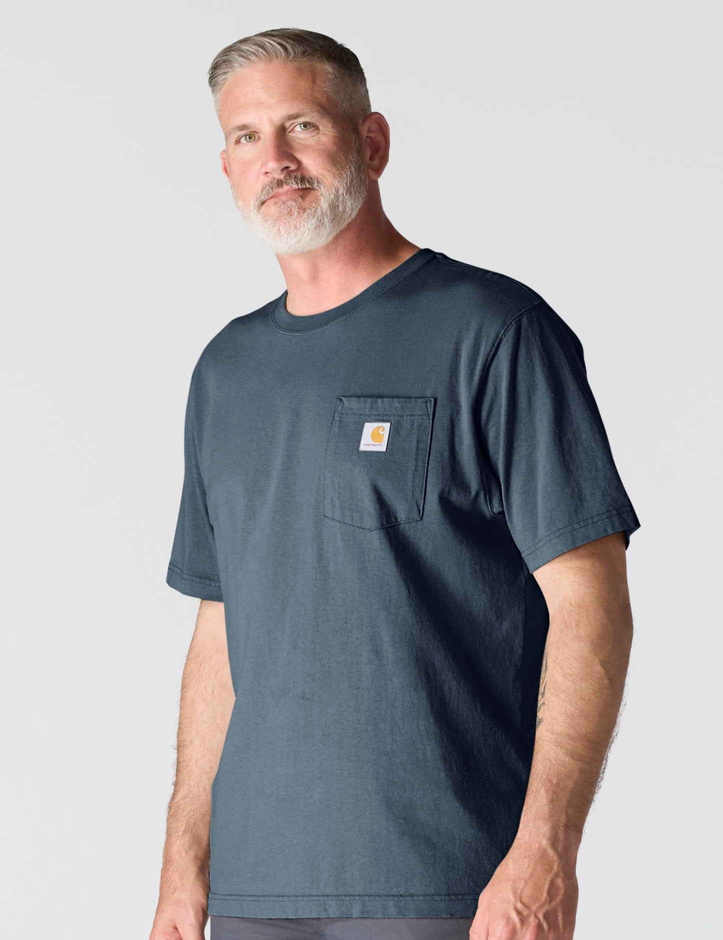 Carhartt Men's Iconic K87 Pocket T-Shirt, Bluestone, Large