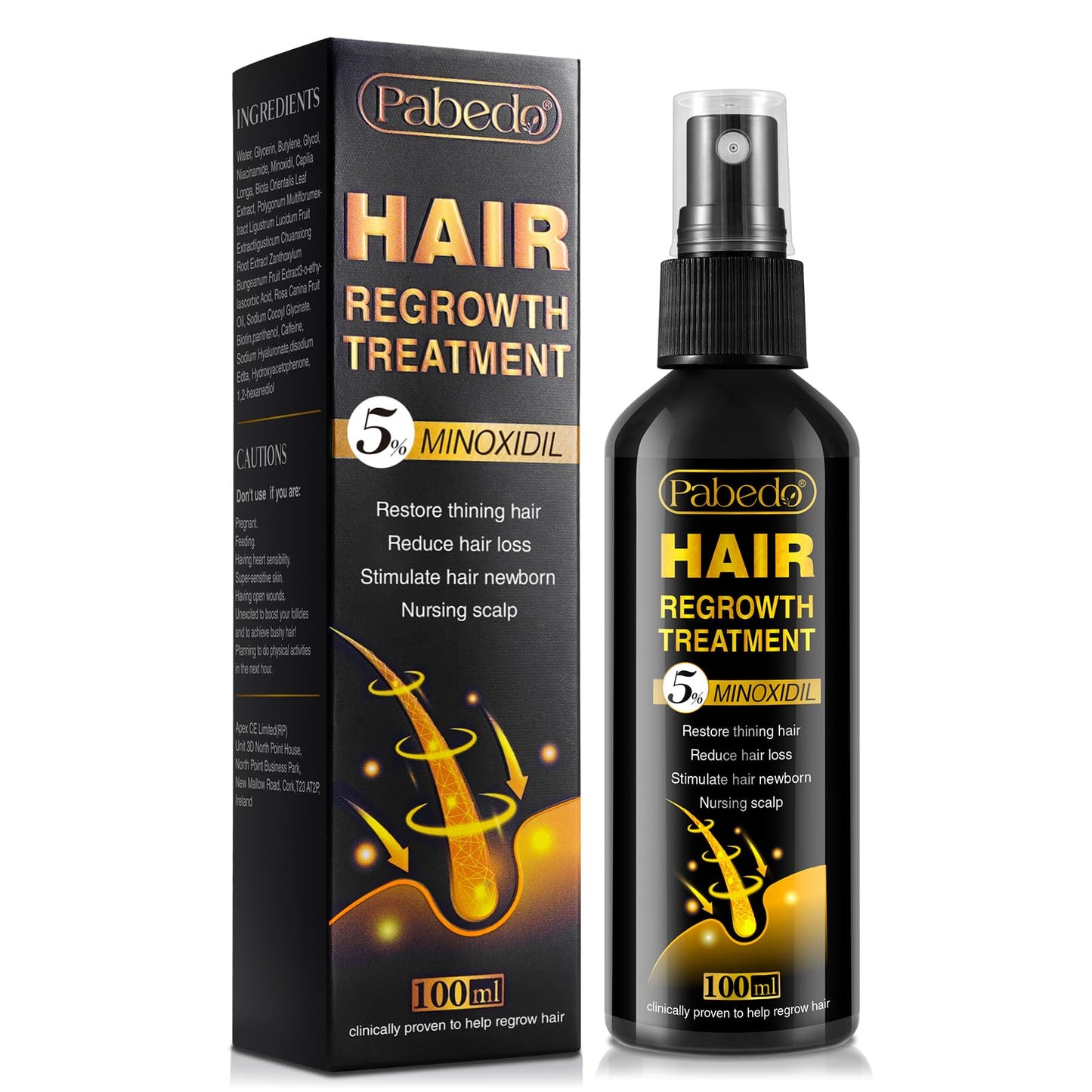 NATURE ZIRAN Hair Growth Serum - 5% Minoxidil for Men and Women, Unscented Foam for Hair growth, Natural Hair Growth Thickening Treatment