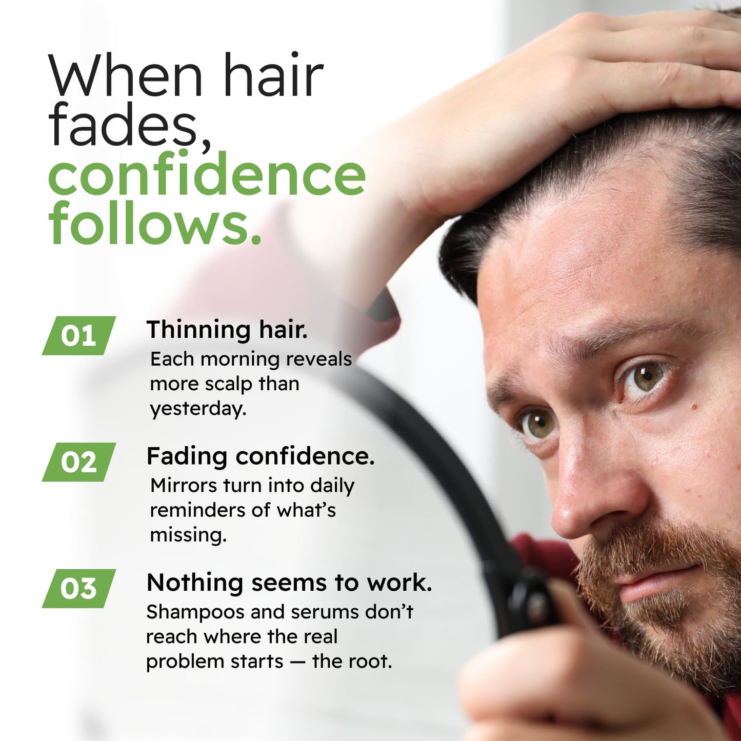 AlphaInfuse™ Scalp Nourishing Serum for Men – Ginseng & Eclipta Botanical Blend for Fuller-Looking, Thicker-Looking Hair and Healthy Scalp – 16ml – 1 Month Supply