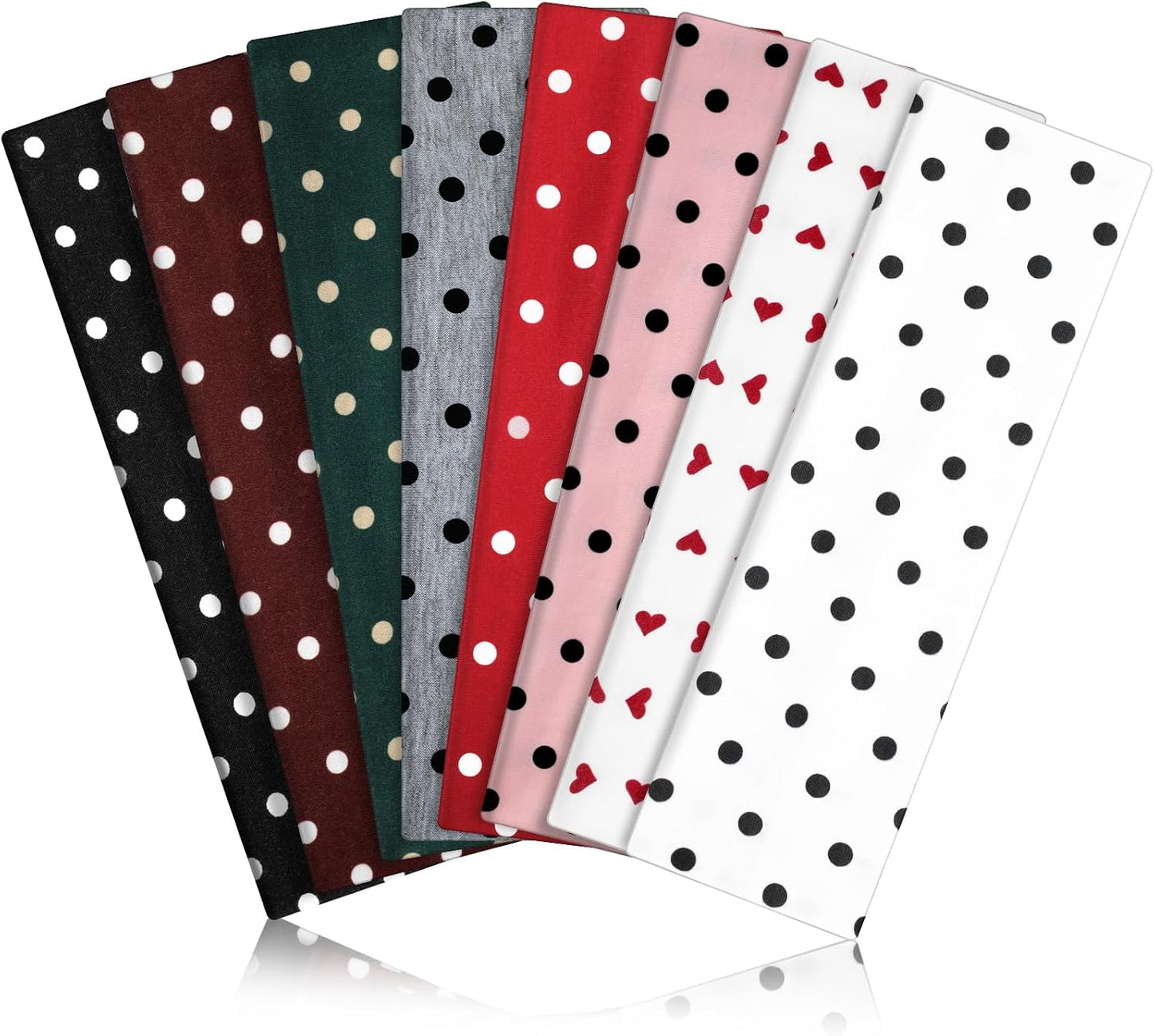 Non-Slip Sports Headbands - 8PCS Elastic Running Bands for Men & Women | Soft, Sweat-Absorbent Design