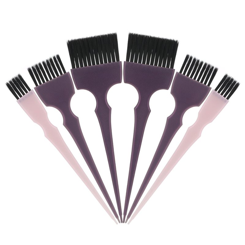 Segbeauty 6pcs Professional Hairdressing Brush Set - Tinting Brushes, Color Applicator Brushes for Hair Dyeing, Balayage, and Styling