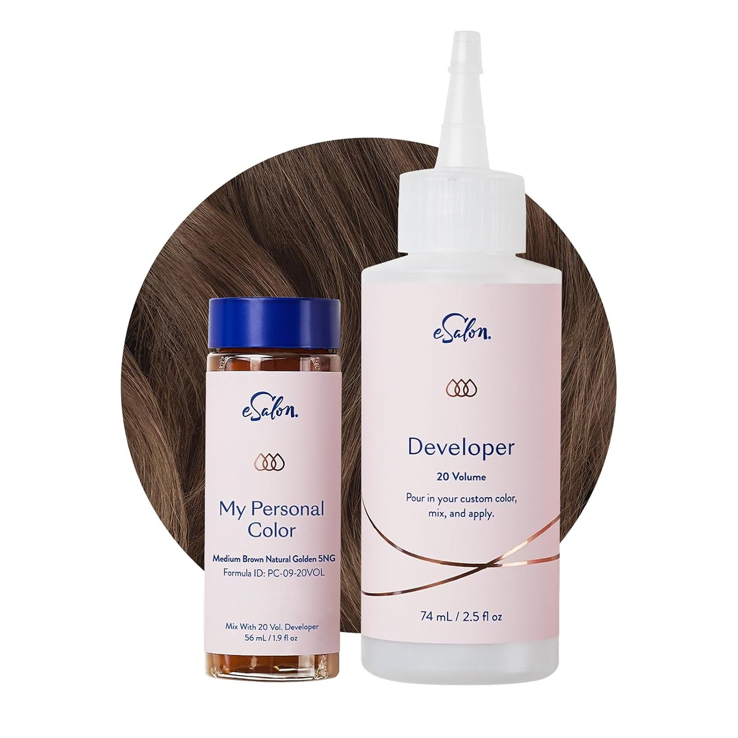 Permanent Hair Color Kit - Dark Blonde Copper Gold | Ammonia-Free Dye for 100% Gray Coverage