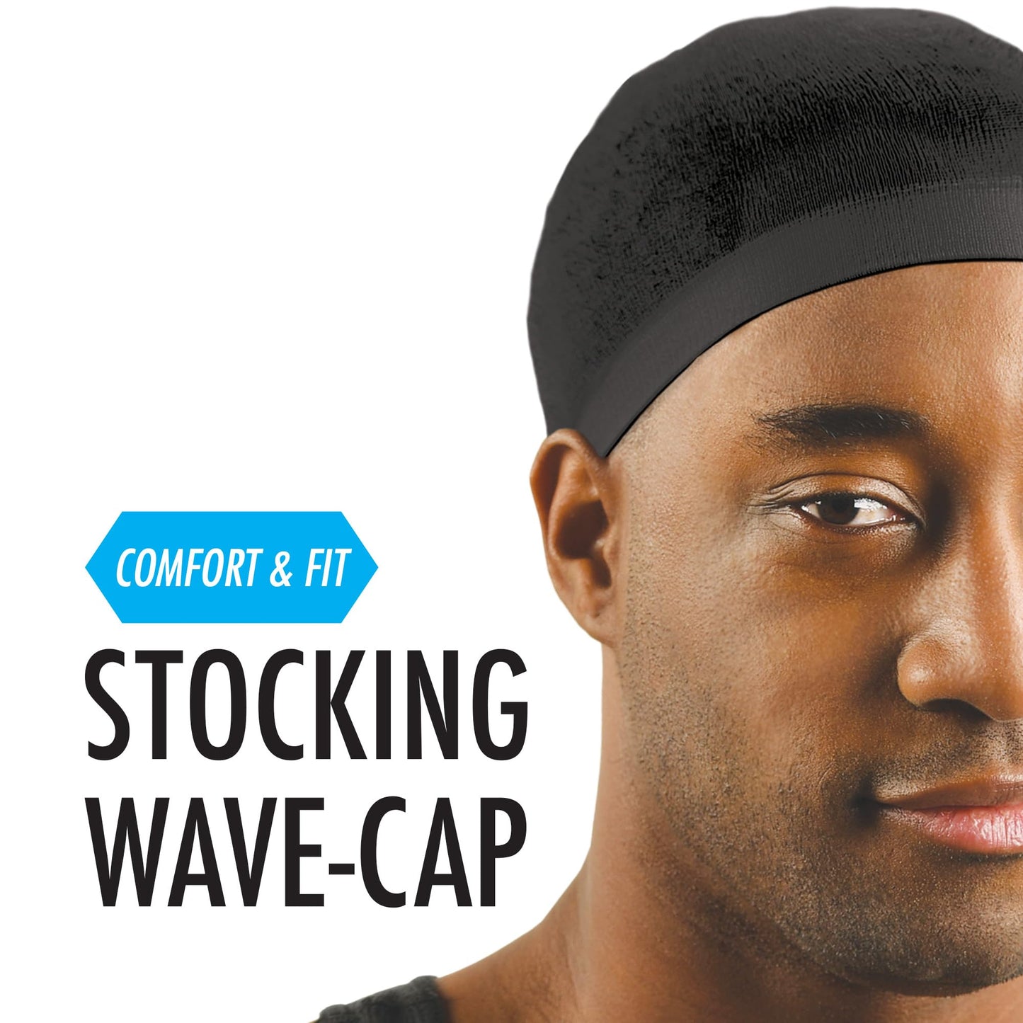 Titan Stocking Wave Cap 2PCS - Skull, Wig Cap Hair Accessories for Men and Women, Royal Blue Color