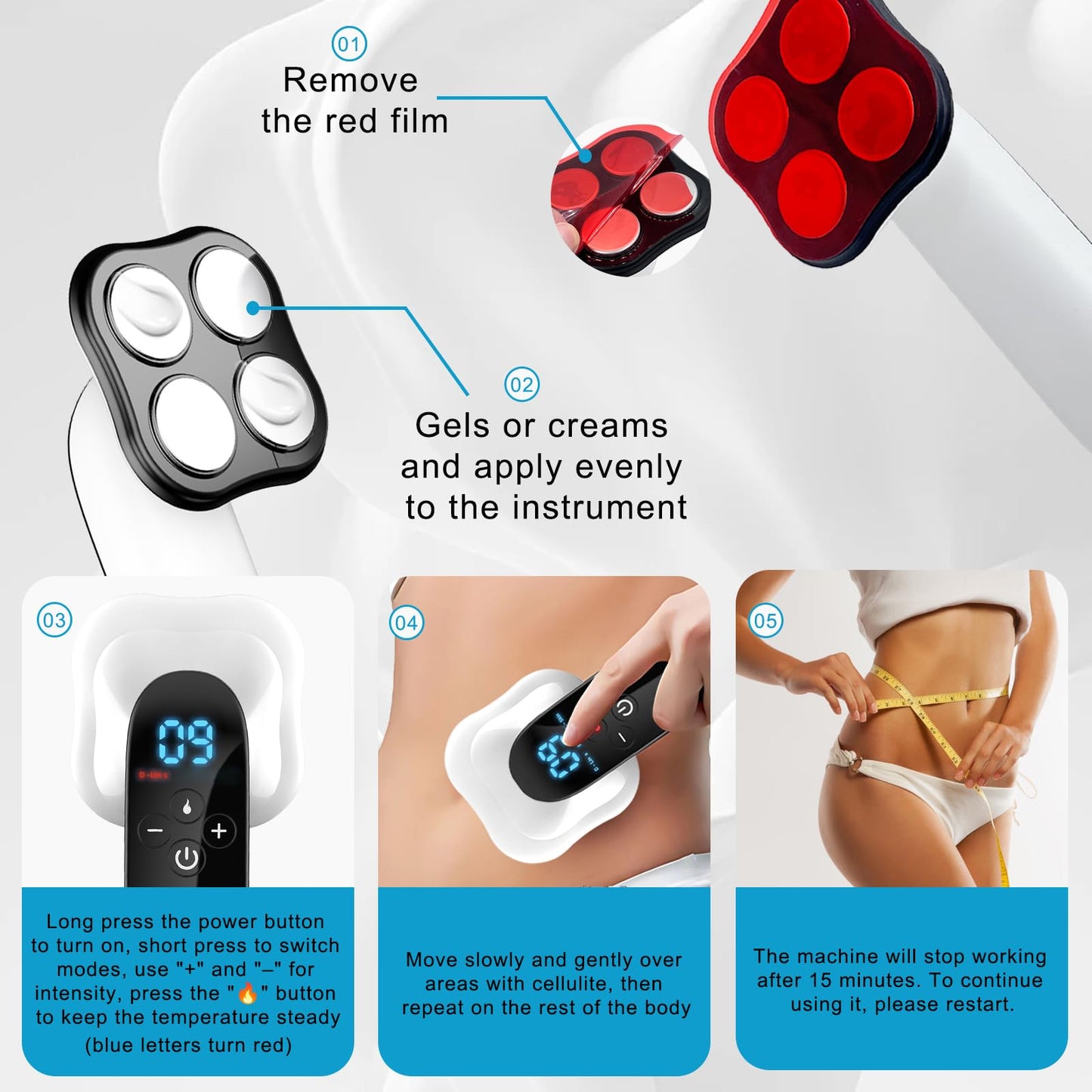 MASIKE Body Sculpting Machine - Professional Cordless Cellulite Massager - Suitable for Belly, Neck, Leg, Hip, Arm, Portable Home Tool for Women