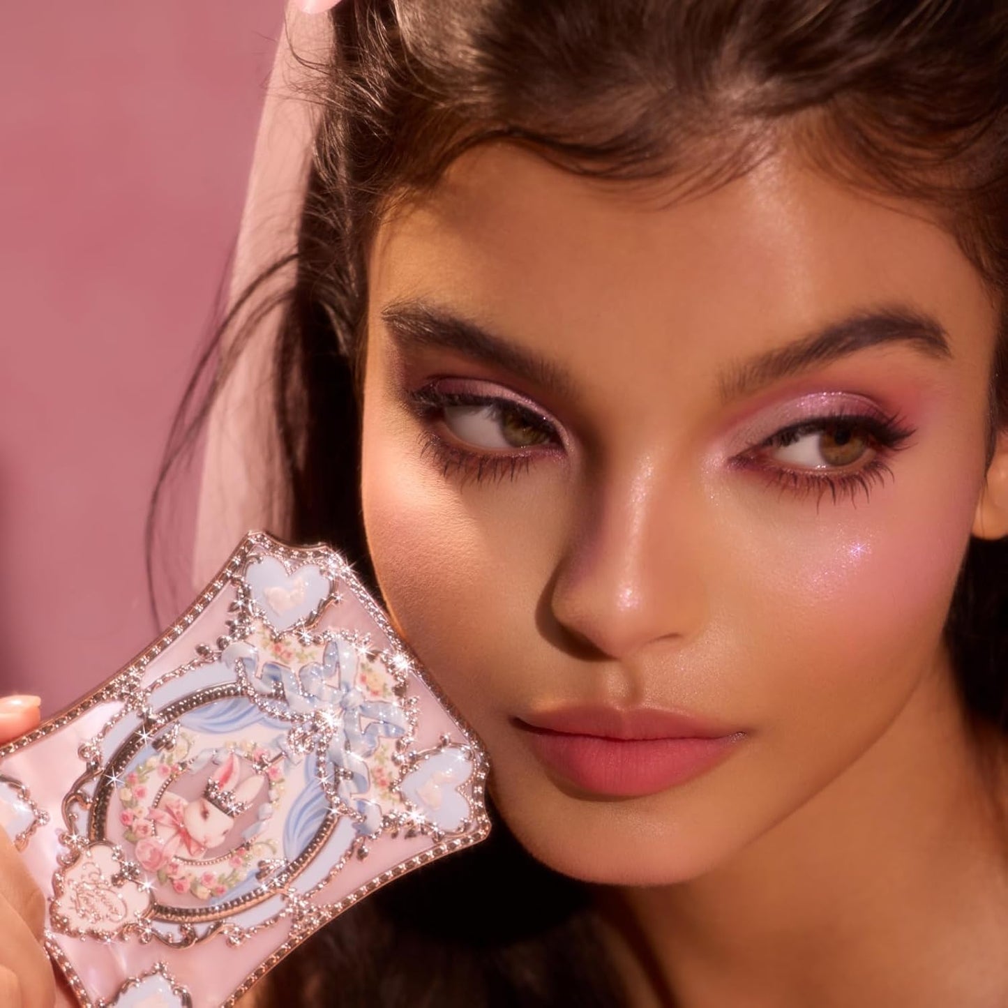 Bunny Garden 6-Color Makeup Palette | Blendable Berry Pink Shades - 2 Matte, 2 Shimmer, 2 Satin - 0.23 oz