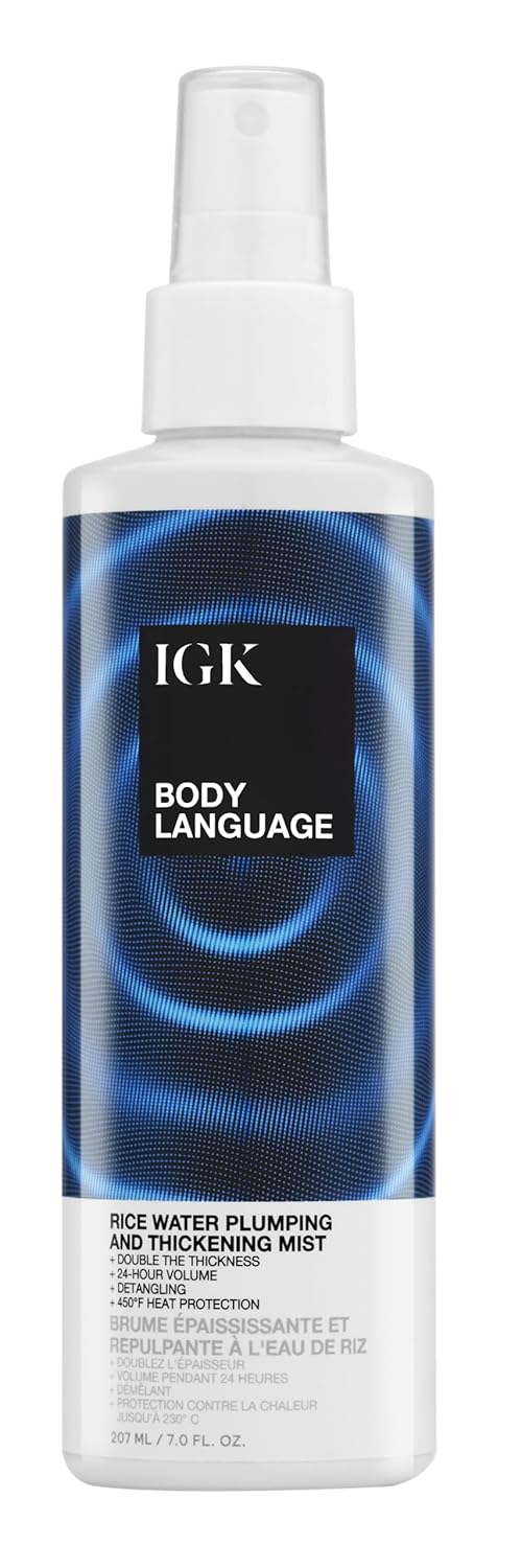 IGK Body Language Rice Water Plumping Hair Treatment - Nourishing Formula for Volume & Shine