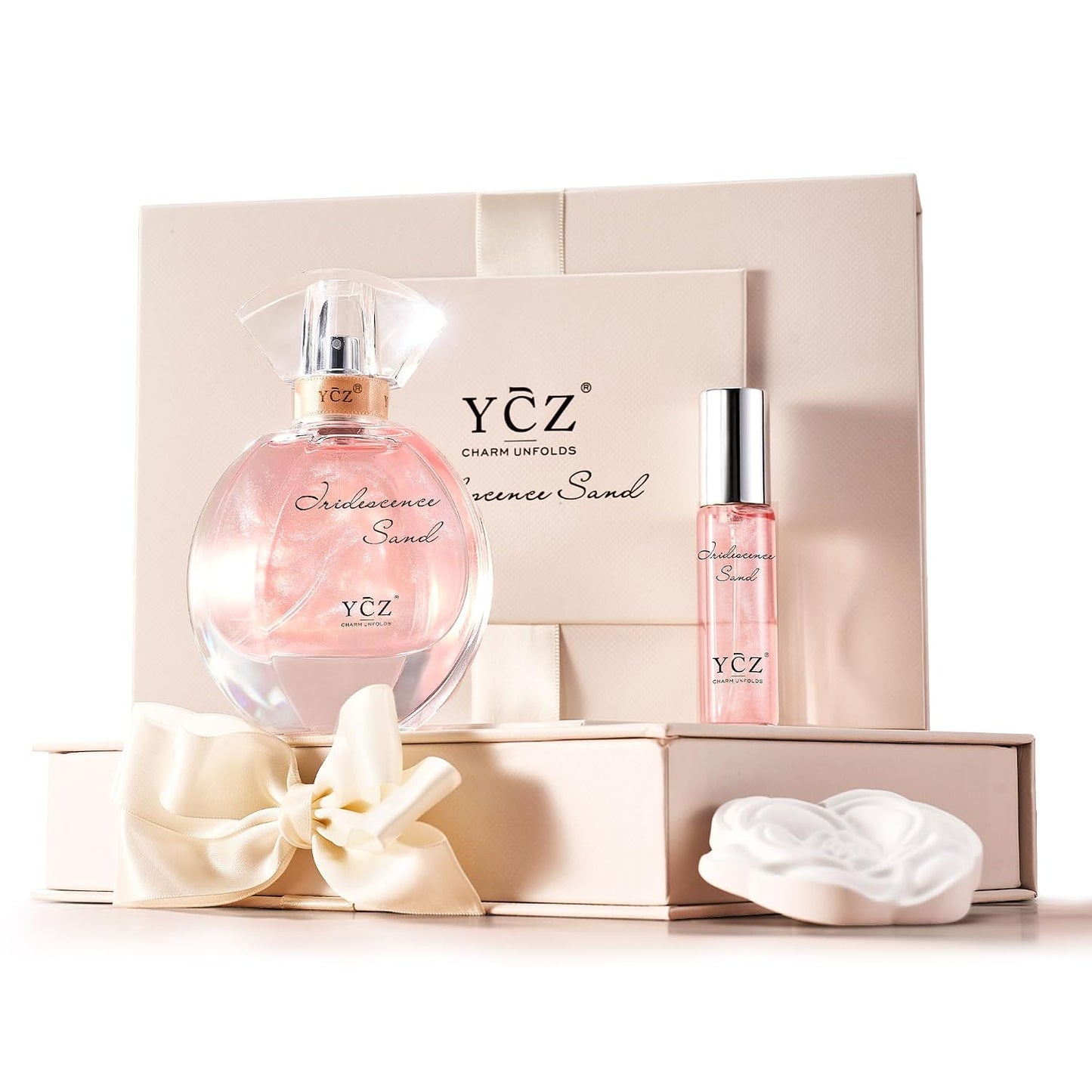 Golden Sands Women's Perfume Gift Set - 3-Piece Floral Oriental Fragrance with Grapefruit & Rose Notes | Elegant Gift Box, Long-Lasting Sillage