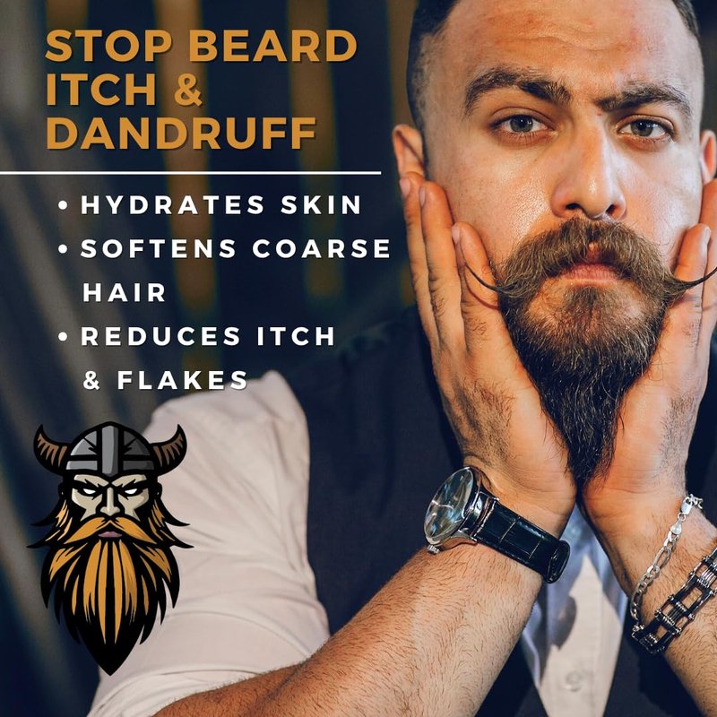 Veien Beard Oil for Men - Clean White Tea Masculine Scent - Softens & Conditions Beard, Moisturizes Dry Skin, Stops Beard Itch & Dandruff - 2oz Non-Greasy Premium Beard Grooming Oil