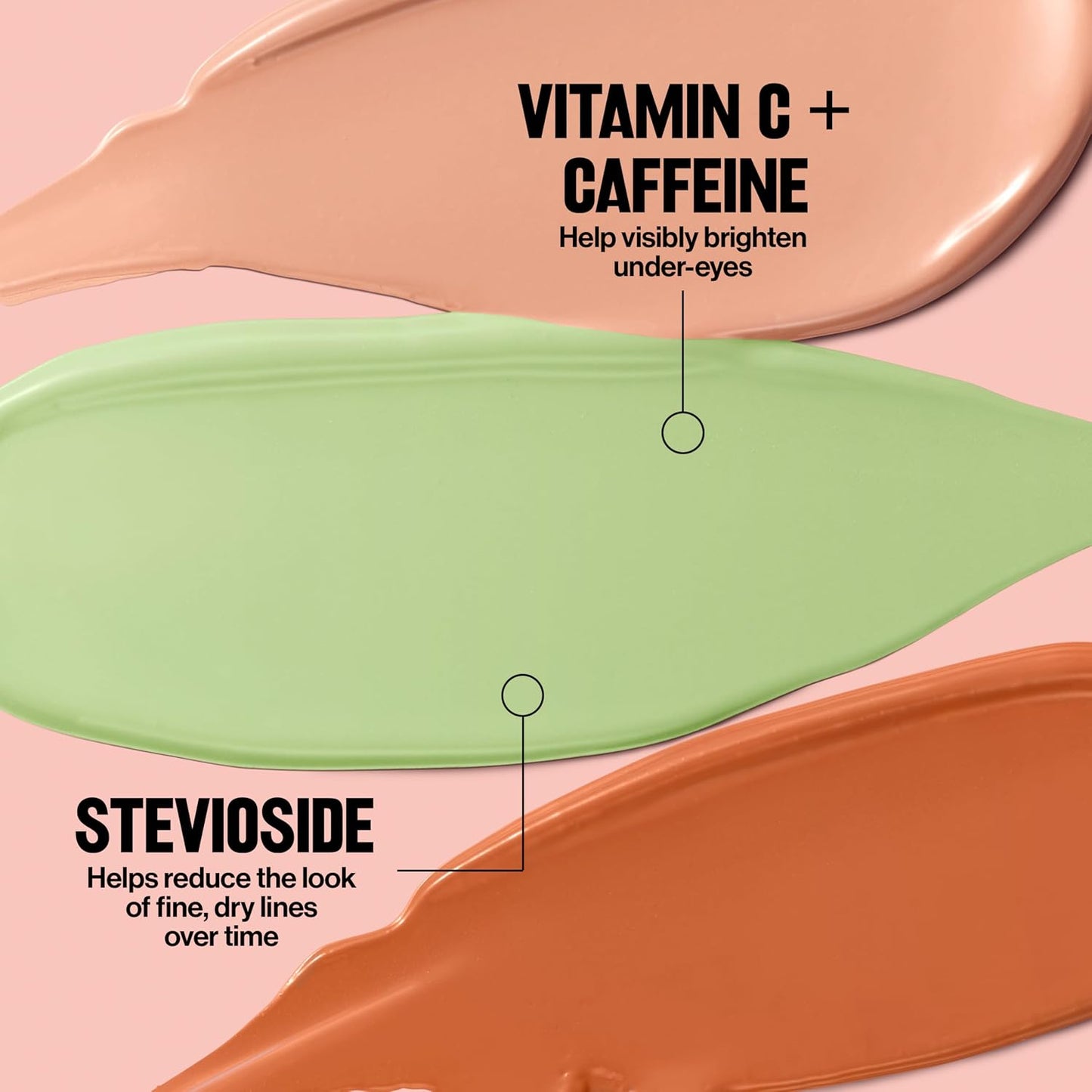 Revlon Glimmer Concealer - Liquid Under Eye Makeup with Caffeine & Vitamin C | Light Coverage, 0.3 fl oz, Pink