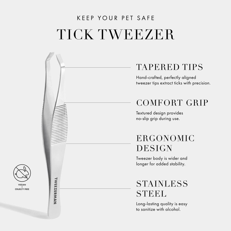 Tweezerman Pet Tick Removal Tweezer, Tick Removal Tool for Dogs and Cats