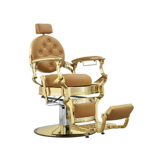 Antlu Barber Chair Hair Stylist, Vintage Salon Heavy Duty 700lbs Chair Hair Styling Chairs for Barbershop Beauty Tattoo Massage (Golden-Camel)
